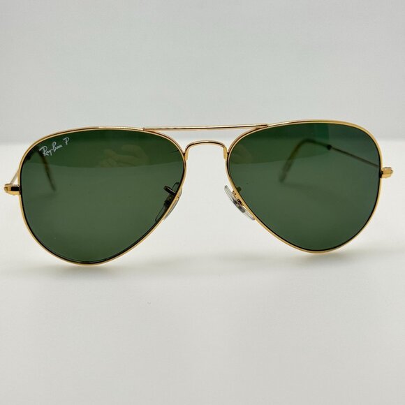 Ray Ban Sunglasses RB 3025 001/58 Polarized Aviator Large Metal 58-14 B - Picture 1 of 8